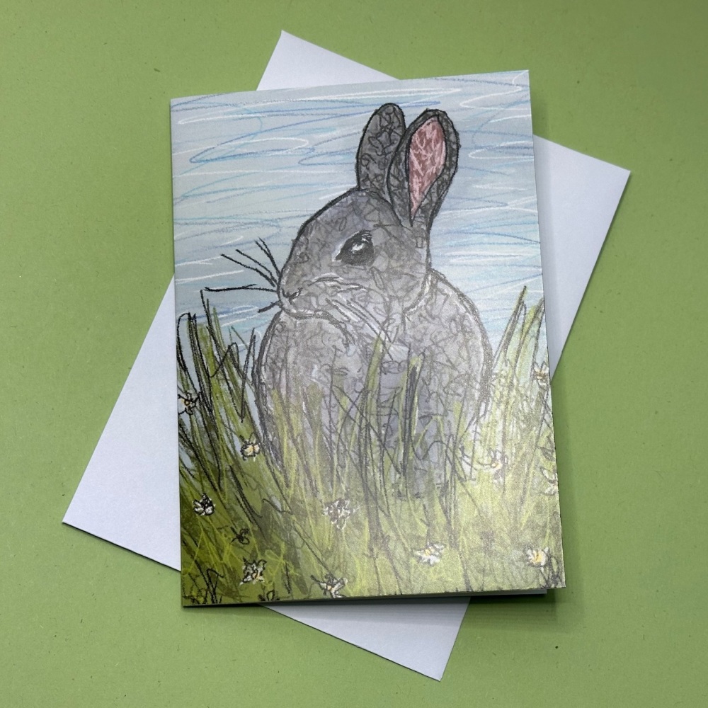 Bunny in the grass | Greetings Card