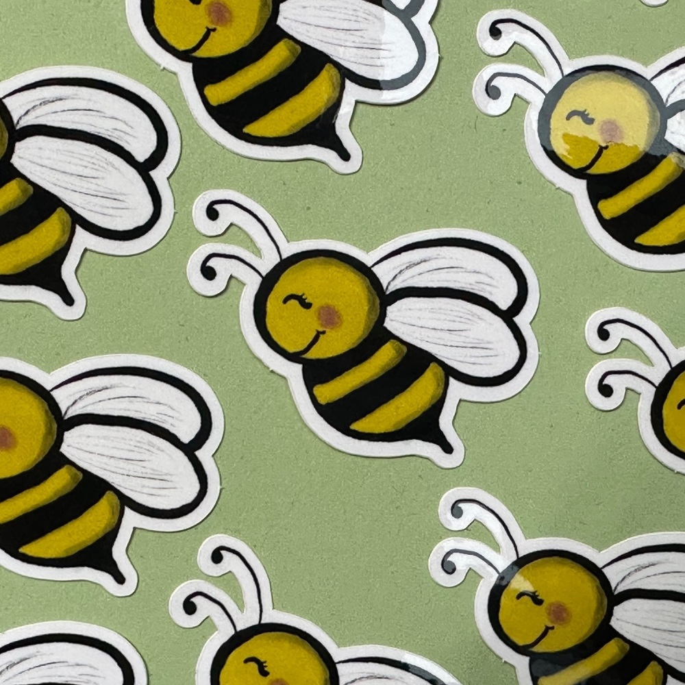 Cute Bee Vinyl Sticker | 83L