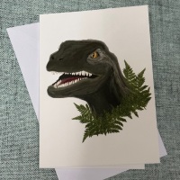 Dinosaur raptor | Greetings Card