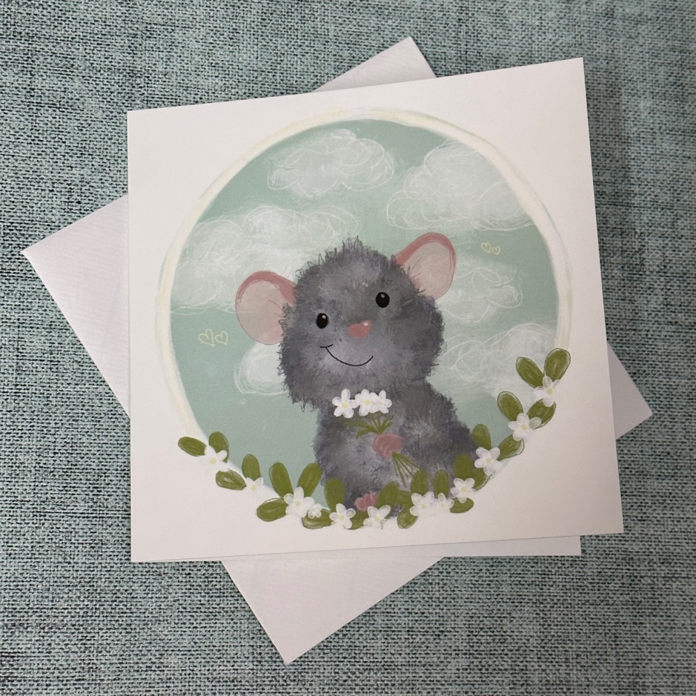 Mouse | Square Greetings Card