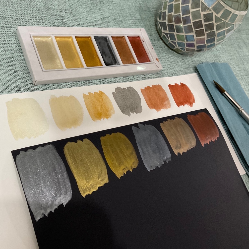 Intro to metallic watercolours | Product demonstration & testing