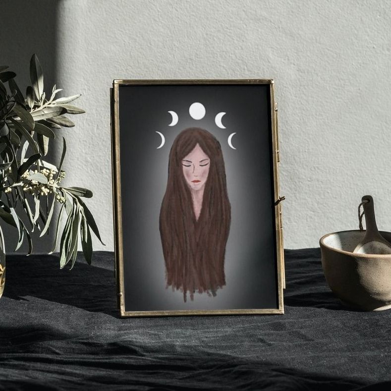 Moon Witch | Art Print | A5
