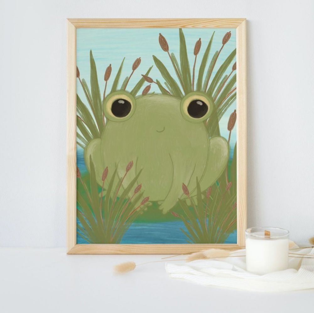 Frog in a pond | Various sizes available