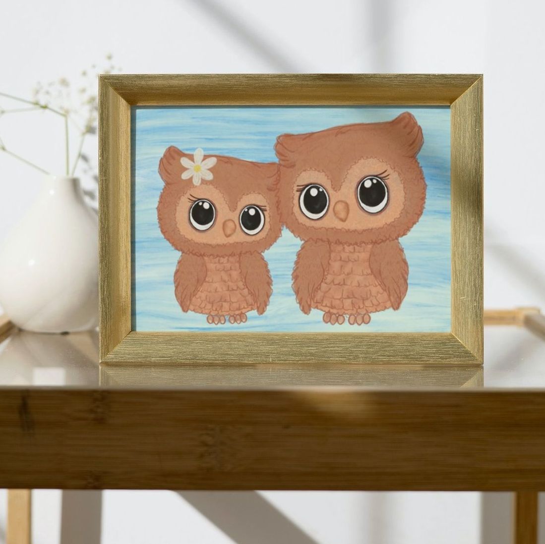 Blue sky owls | Various sizes available