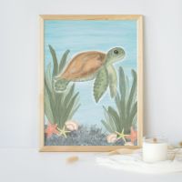 Turtle in the sea Art Print | Various sizes available