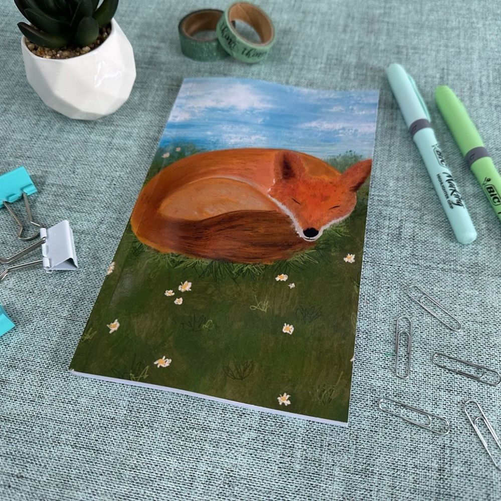 Sleeping Fox Notebook | Journal | 82 Lined Pages