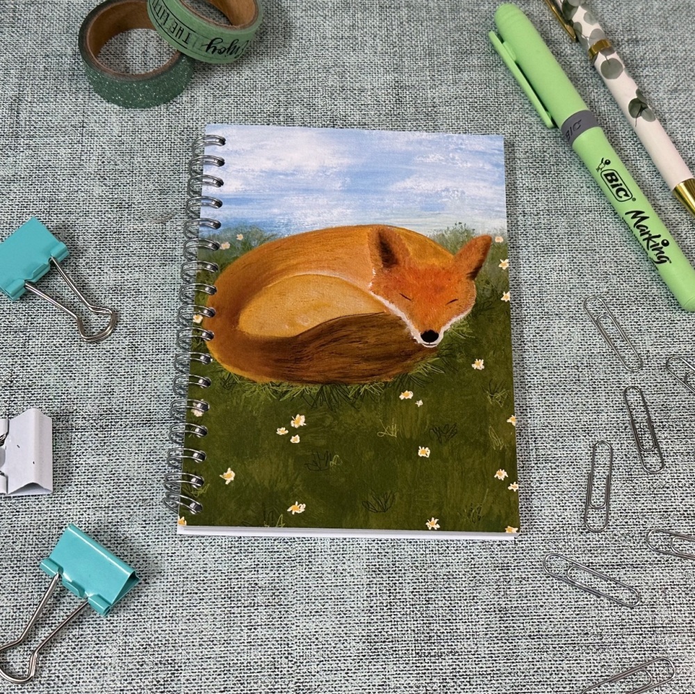 Sleeping Fox | A6 Spiral Wire Bound Notebook