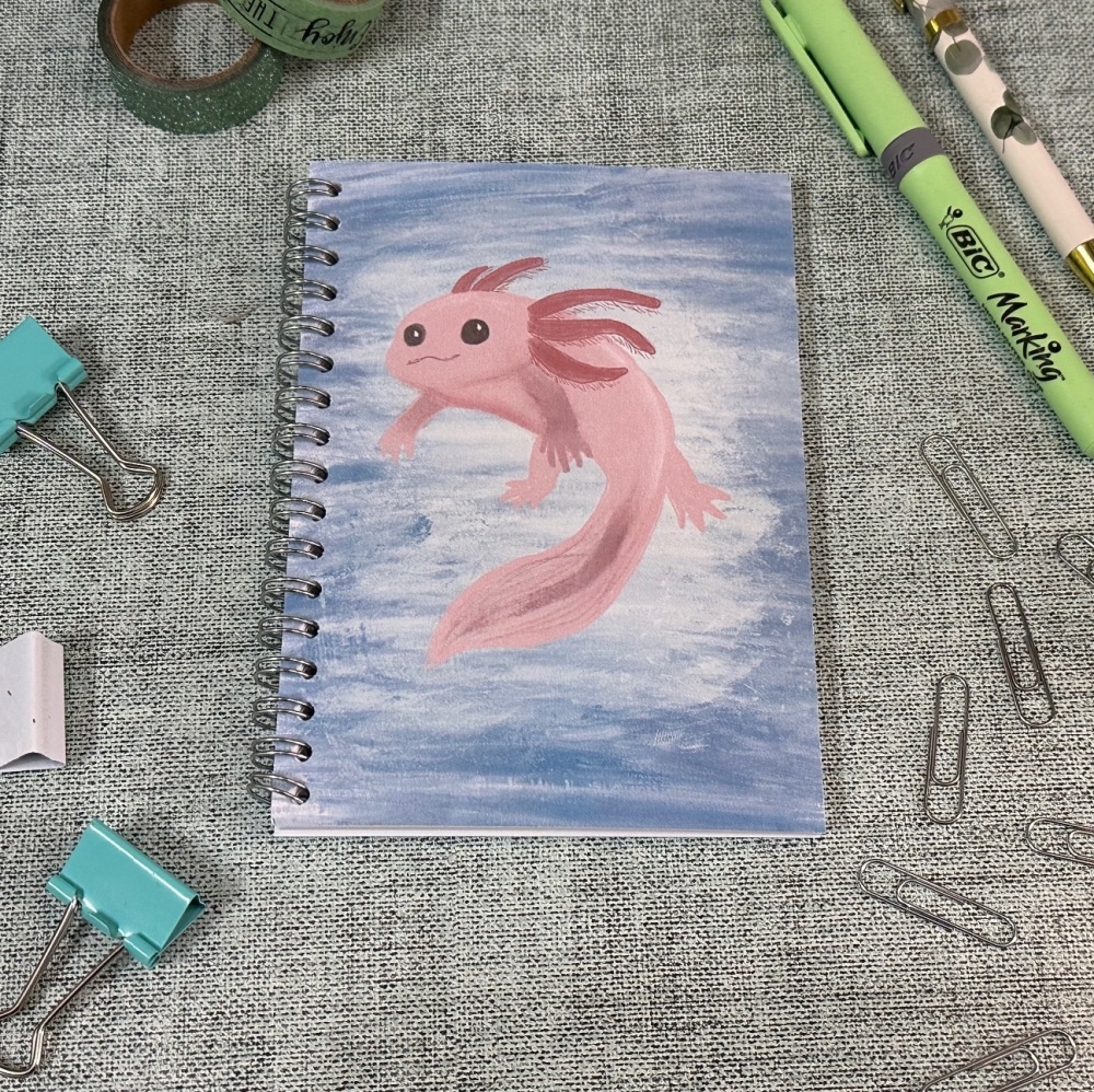 Axolotl | A6 Spiral Wire Bound Notebook