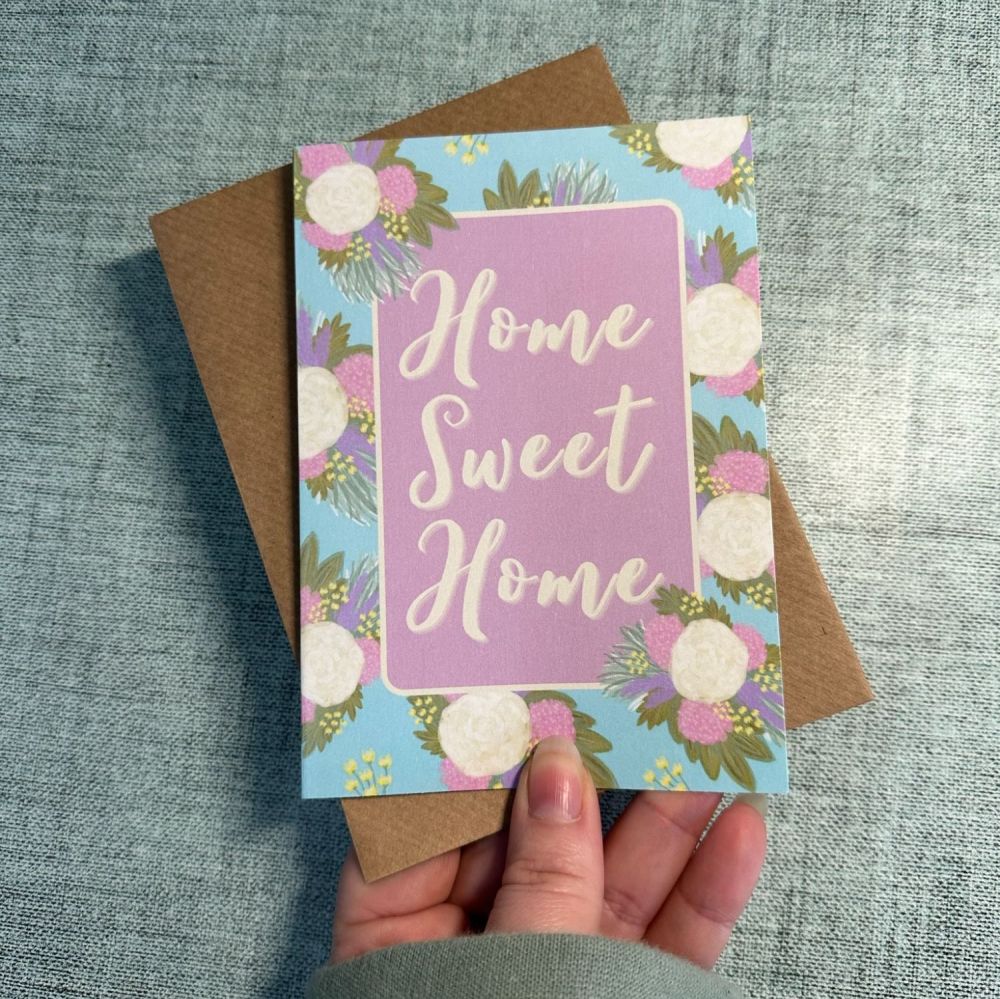 Home Sweet Home Floral Greetings Card #2