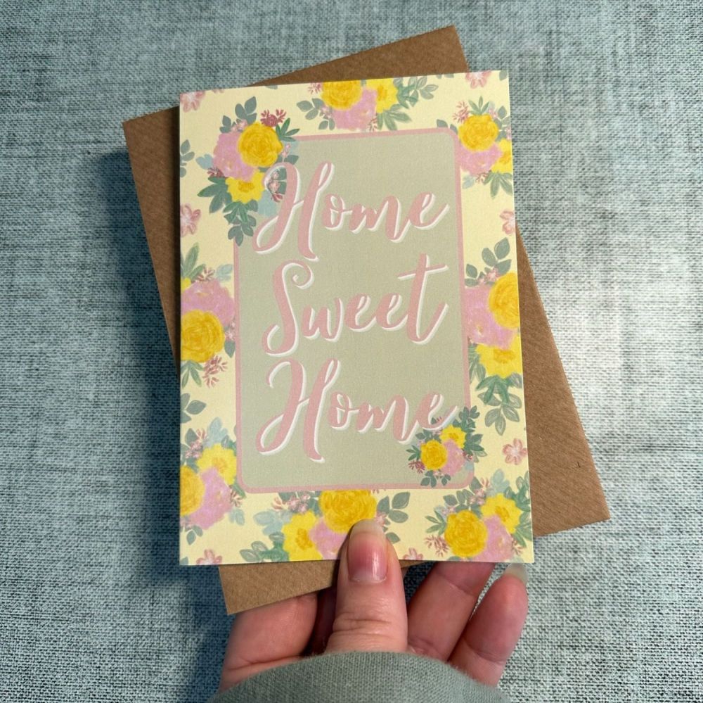 Home Sweet Home Floral Greetings Card #4