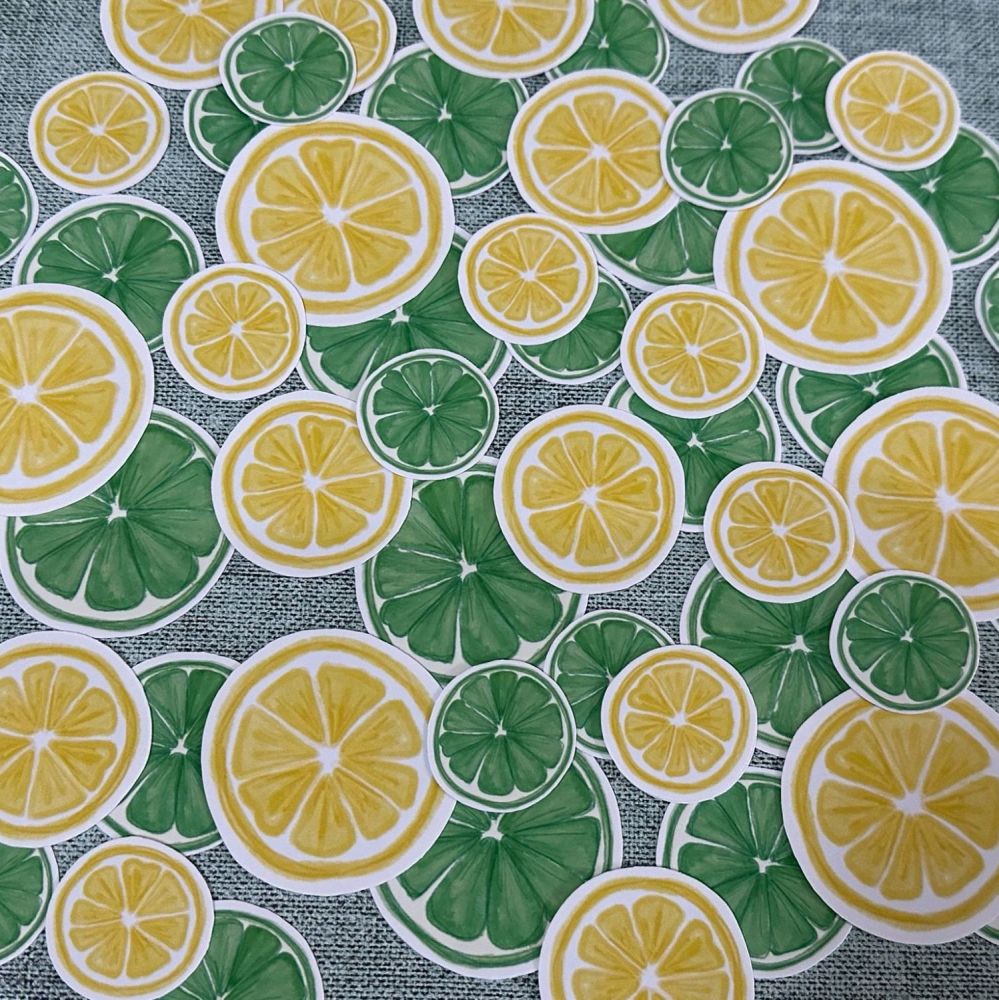 Lemons and Limes Sticker Pack | 20 assorted lemon and lime stickers
