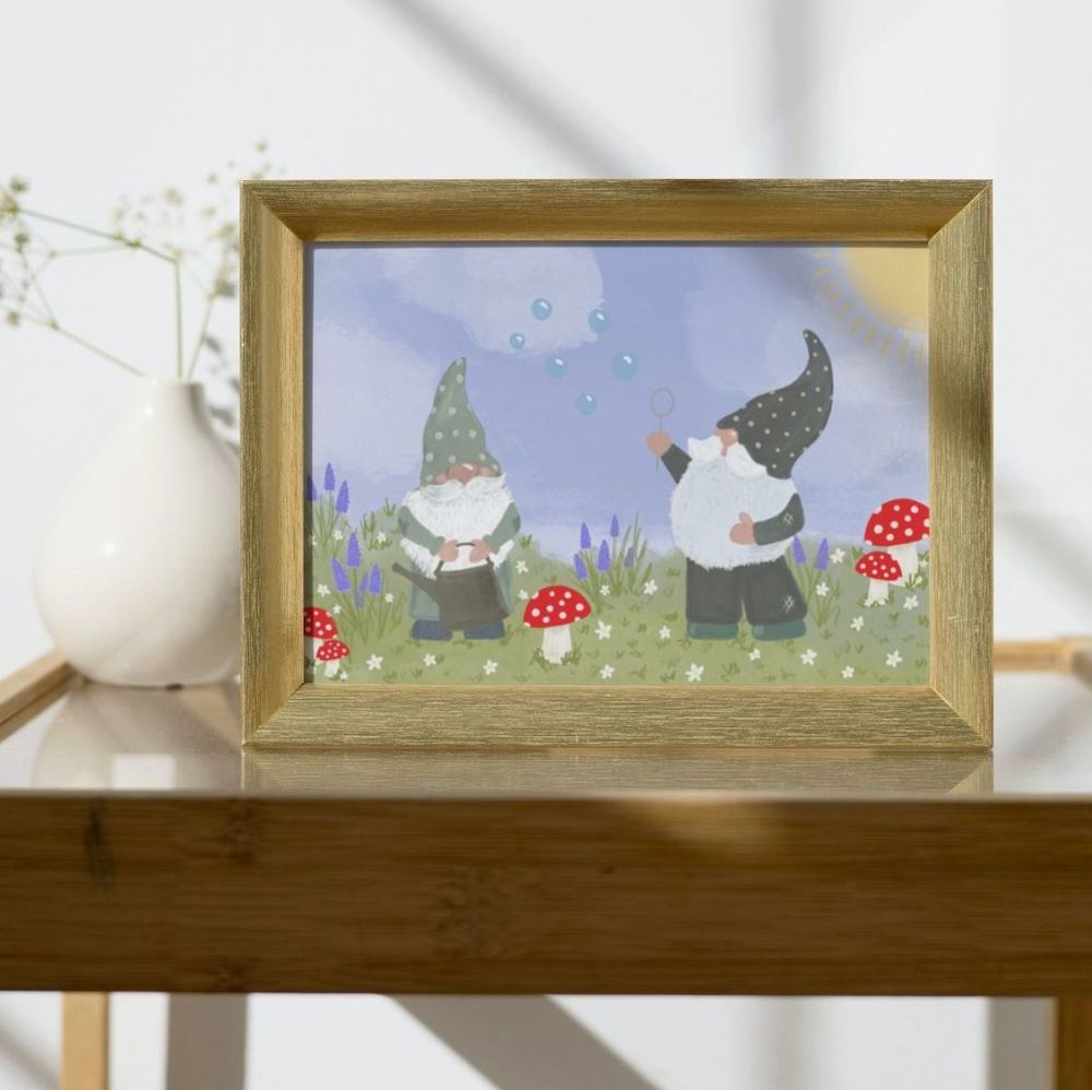 Garden Gonks together | Art Print