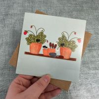 Strawberry Plants Greetings Cards