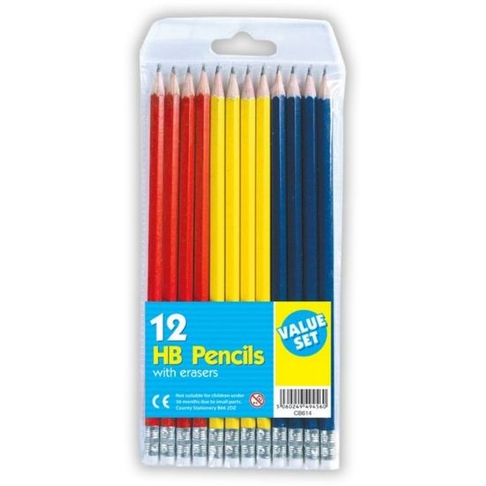 HB Rubber Tipped Pencils 12pk