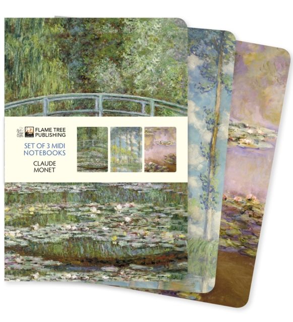 Claude Monet Set of 3 Midi Notebooks by Flame Tree Studio