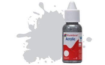 HUMBROL ACRYLIC 11 SILVER METALLIC 14ml DROPPER