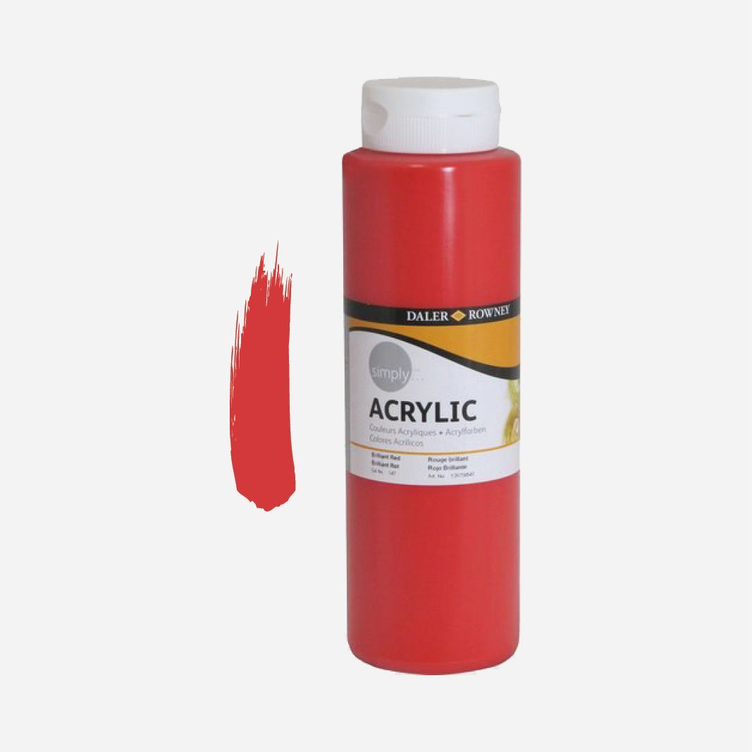 DALER SIMPLY ACRYLIC 750ml - BRILLIANT RED