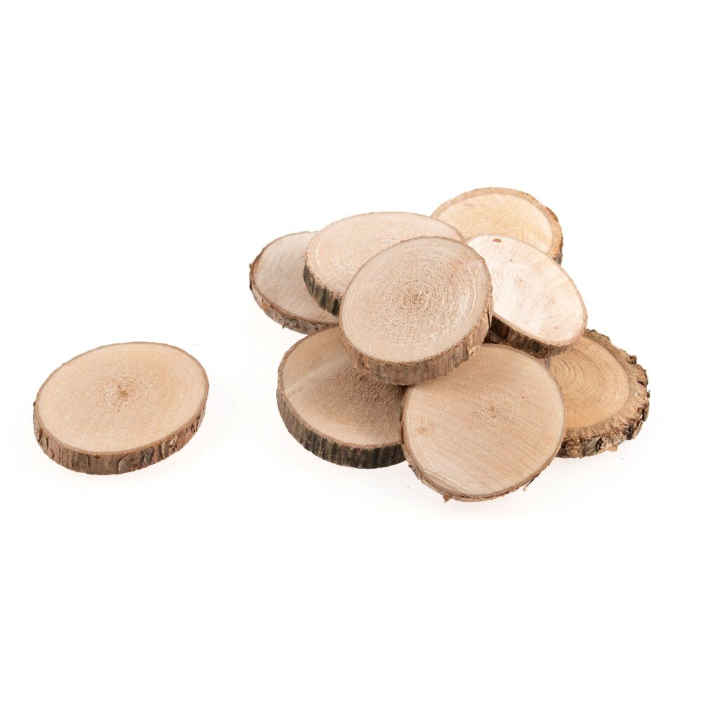Wooden Slices: Round: Medium 4-6cm: 200g