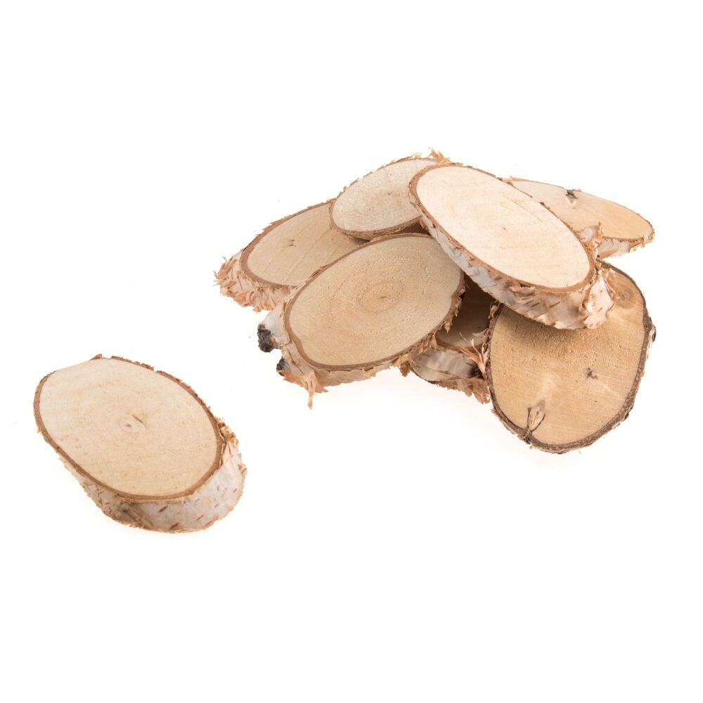 Wooden Slices: Oval: Medium 5-7cm: 200g