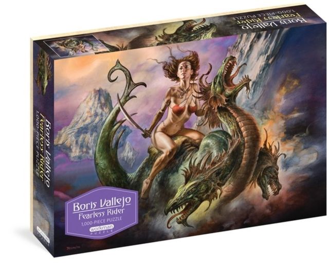 Boris Vallejo Fearless Rider 1,000-Piece Puzzle : for Adults Fantasy Dragon Gift Jigsaw 26 3/8" x 18 7/8"
