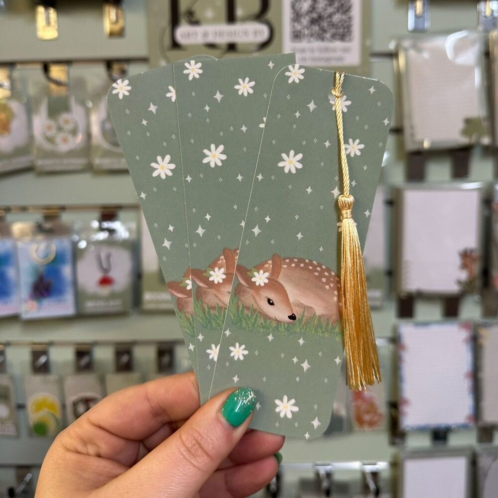 Cosy Deer / Fawn double sided bookmark