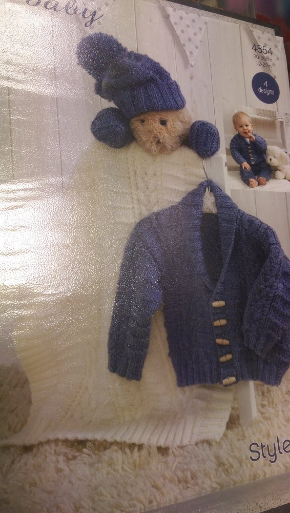 4854 - Cardigan & Hat - Baby Aran *knitting Pattern