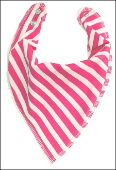 DryBib bandana bib (pink stripes)