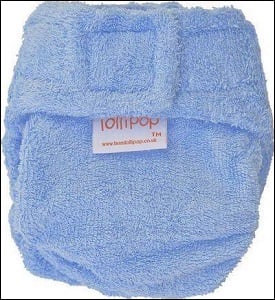 Lollipop bamboo nappy (blue)