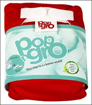PopNGro pocket nappy (size 1; poppy red)