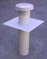 Flat roof vents for PVC