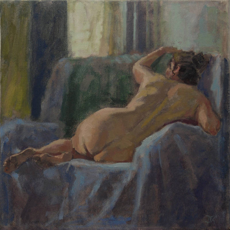 Figure by Window 1 Delia Tournay-Godfrey 40x40cm