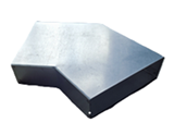 A1 Rated Flat Duct Wall Sleeves 204mm x 60mm Horizontal 45 Degree Bend