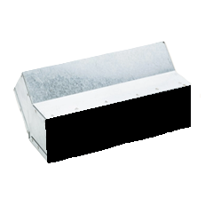 A1 Rated Flat Duct Wall Sleeves 204mm x 60mm Vertical 45 Degree Bend