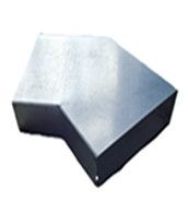 A1 Rated Flat Duct  220mm x 90mm Horizontal 45 Bend