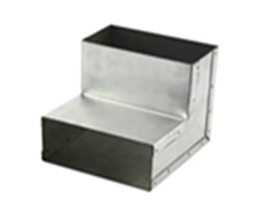 A1 Rated Flat Duct  220mm x 90mm Vertical 90 Bend