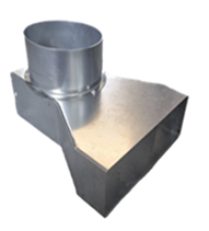 A1 Rated Flat Duct  220mm x 90mm Rectangle To Round