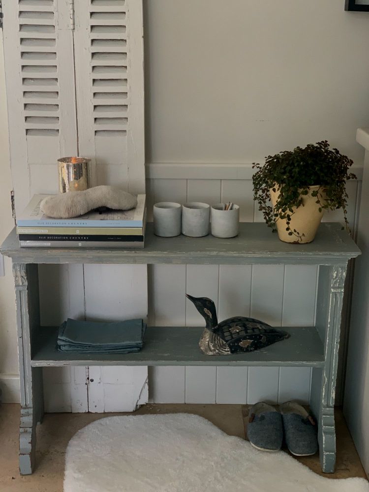 French painted bench/shelf