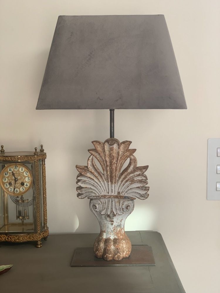 Unusual french bath foot lamp