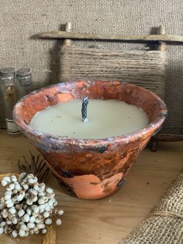 Old french sap pot candle