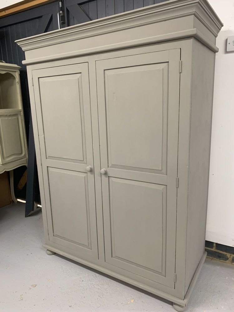 French painted pine armoire
