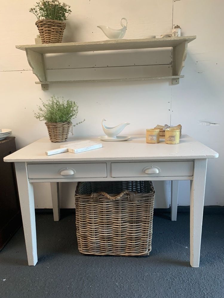 Rustic painted pine kitchen table