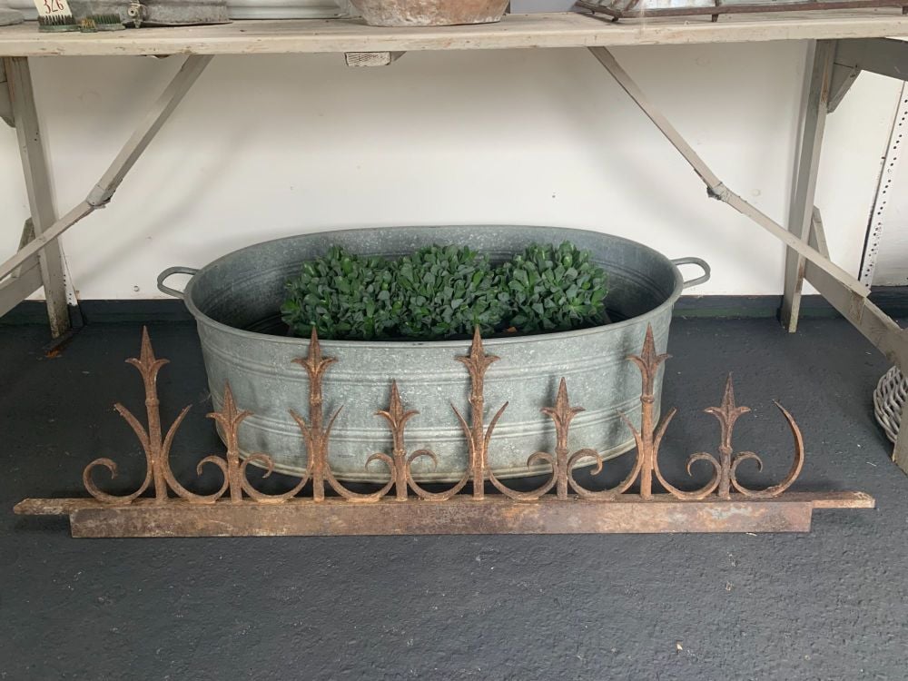 Galvanised bath/planter