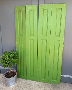 Set of original green painted Country House shutters