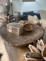 Wabi sabi rustic wooden bowl