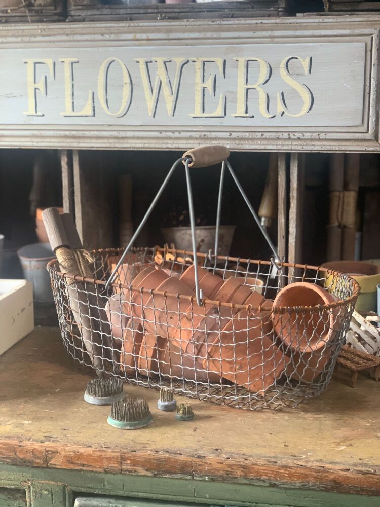 French wirework basket