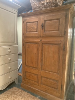 Antique French elm cupboard