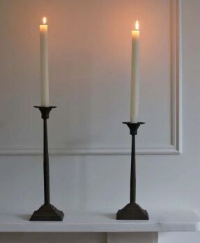 Rustic metal candlestick