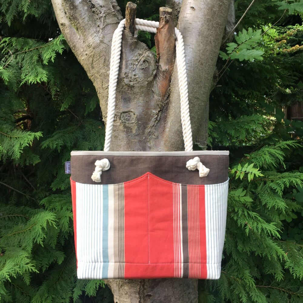 Striped Beach Bag