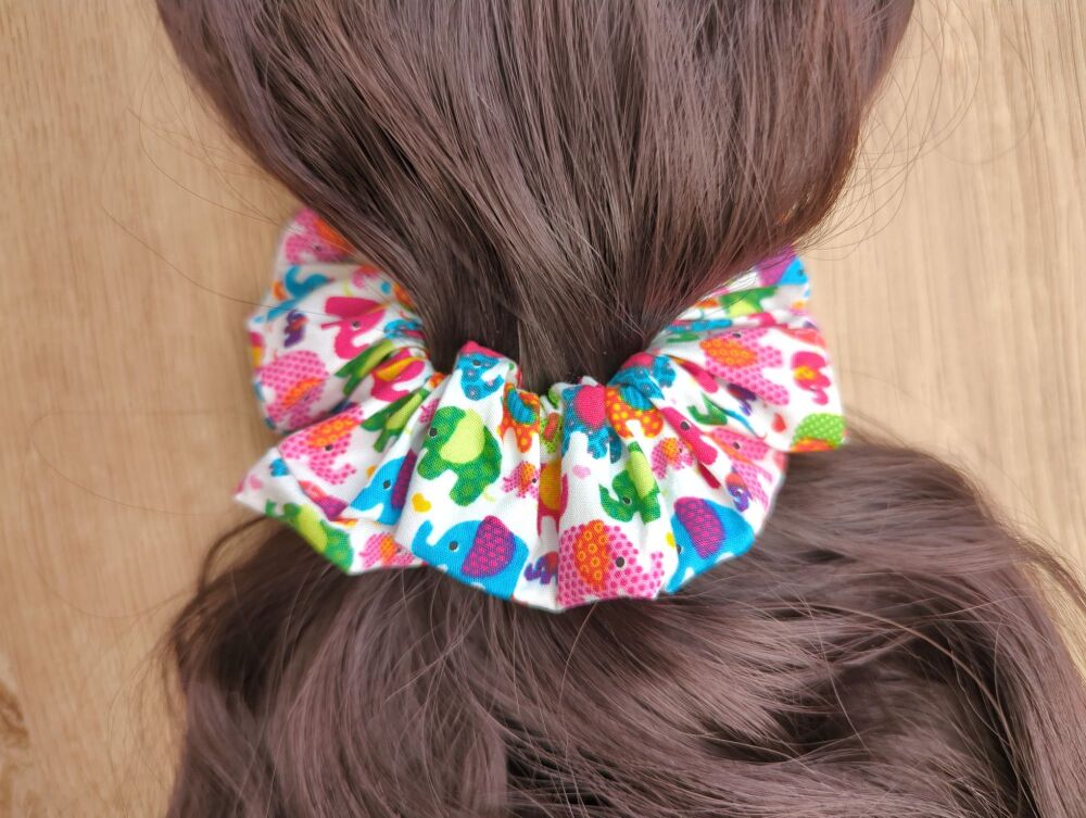 Small Elephants Scrunchie