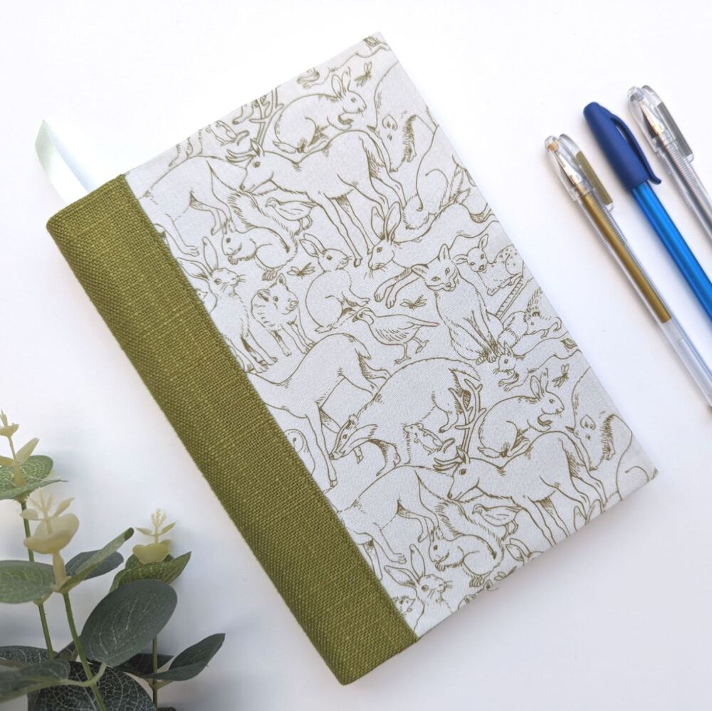 British Wildlife Re-usable A5 Fabric Covered Notebook (Standard)